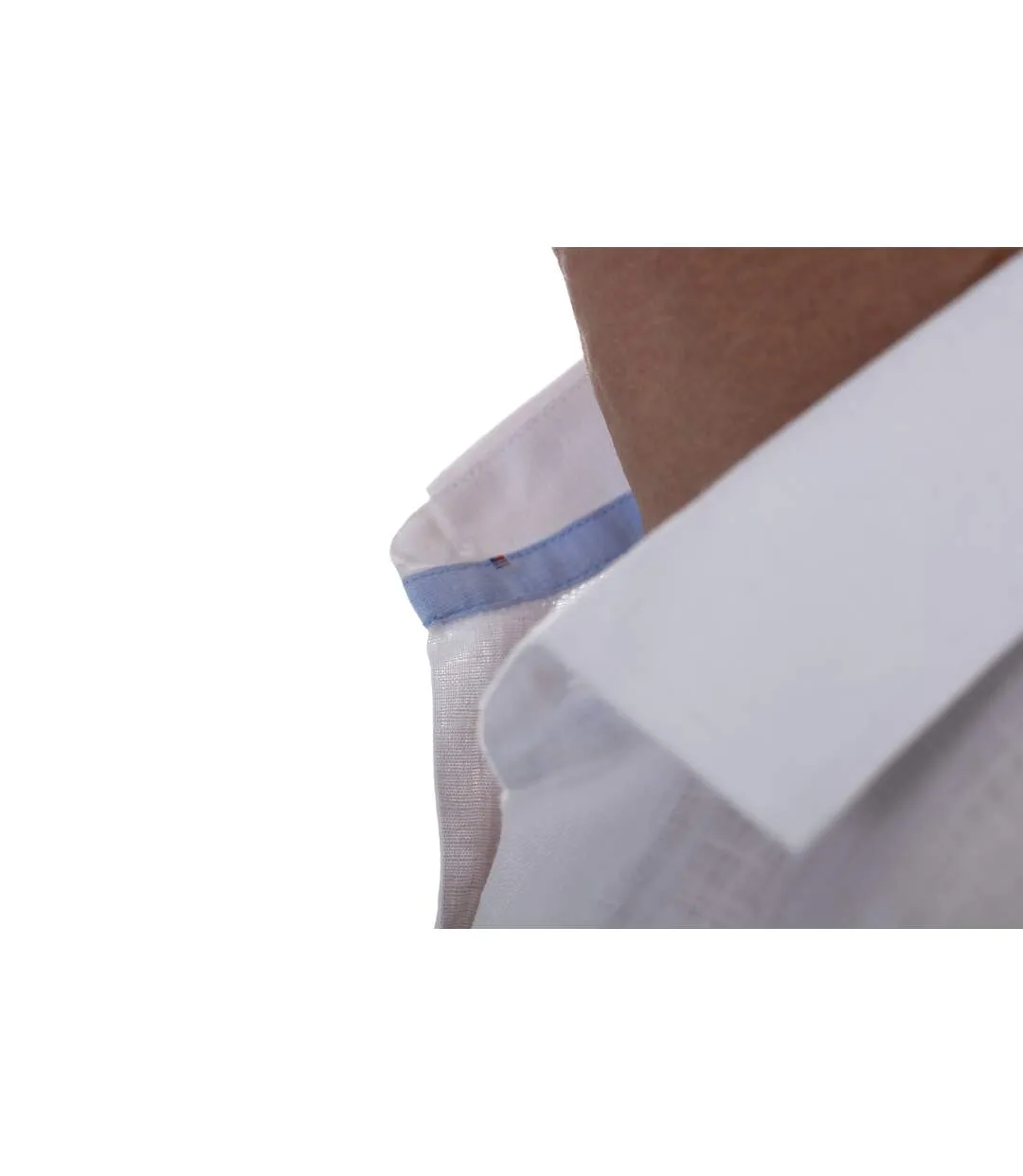 Chemise Lin Blanche Col Classique Manches Longues